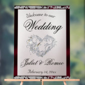 Accueil Coeur, Ruban Bourgogne et étincelle (Neutre)