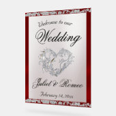 Accueil Coeur, Ruban Rouge & Étincelle (Angle)