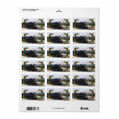 Accueil dans le train pour Noël Stickers étiquette (Feuille entière)