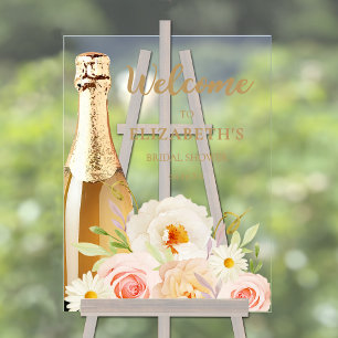 Accueil de Baby Shower Floral Brunch et Bubbly