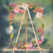 Accueil de Fête de Fiançailles Floral Aquarelle Co (Neutre)