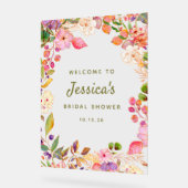 Accueil de Fête de Fiançailles Floral Aquarelle Co (Angle)