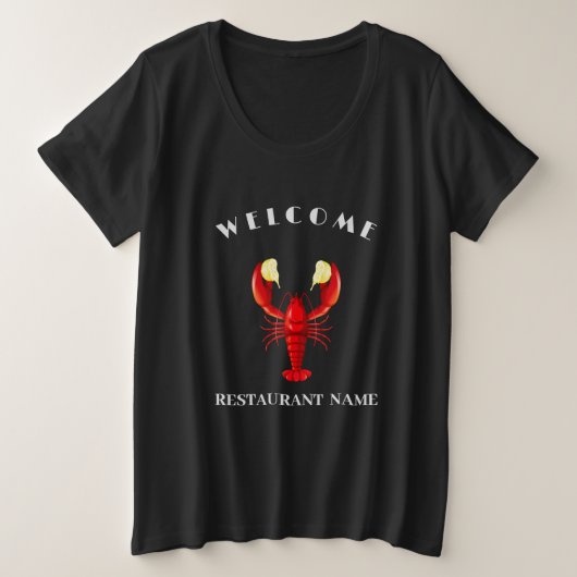 Accueil de fruits de mer modernes Lobster lime nom (Design devant)