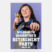 Accueil de la fête de retraite photo personnalisée (Recto)