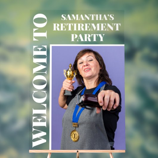 Accueil de la fête de retraite photo personnalisée (Neutre)