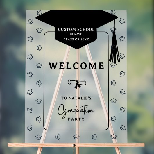 Accueil de la fête minimaliste de graduation moder (Neutre)