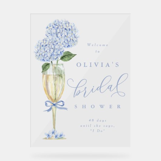Accueil de la fête prénuptiale Hydrangea Bleu & Ch (Recto)