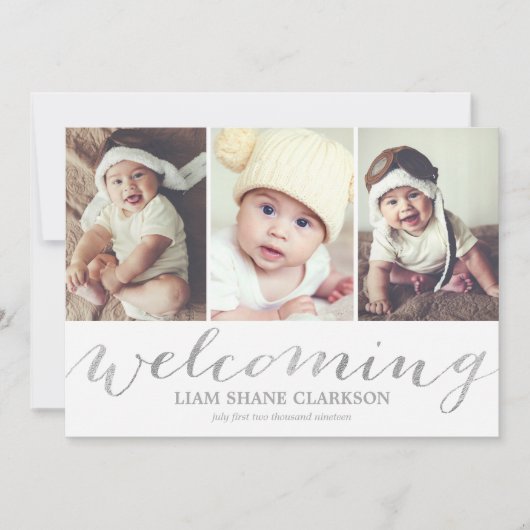 Accueil de la photo Silver 3 | Faire-part de naiss (Devant)