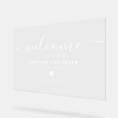 Accueil de mariage élégant et simple (Angle)