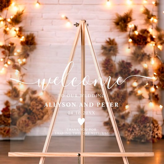 Accueil de mariage élégant et simple