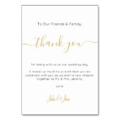 Accueil de mariage merci Table Card (Par défaut)