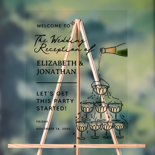 Accueil de mariage Whimsical Champagne (Neutre)