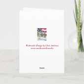 Accueil de Noël Carte Soldat (Dos)