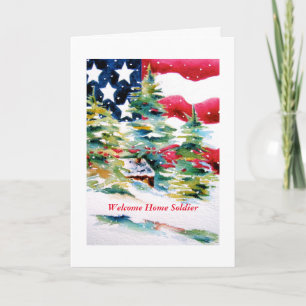 Accueil de Noël Carte Soldat