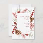 Accueil d'entreprise Noël Floral Carte de vacances (Devant)