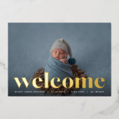 Accueil doré | Faire-part de naissance de rempliss (Recto)