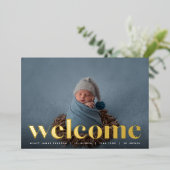 Accueil doré | Faire-part de naissance de rempliss (Debout devant)