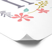 Accueil douce maison imprimé poster floral (Coin)