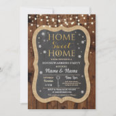 Accueil Douce Ménage Snowflakes Invitation festif (Devant)