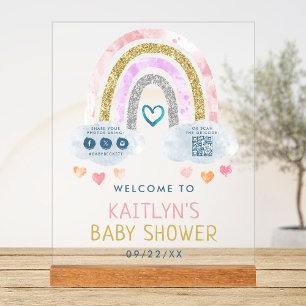Accueil du Baby shower Little Rainbow