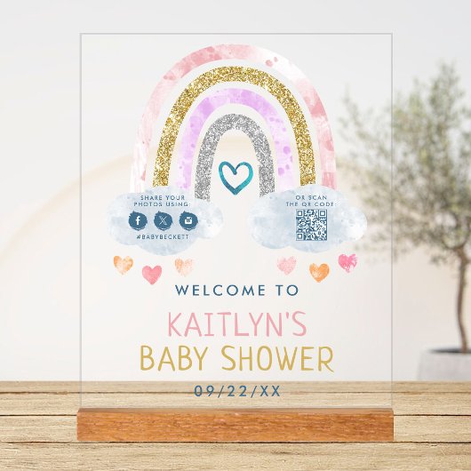Accueil du Baby shower Little Rainbow