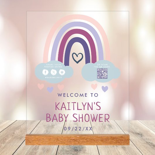 Accueil du Baby shower Little Rainbow