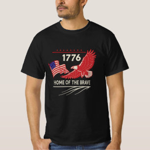 Accueil du Brave - Unique Patriotique T-Shirt Desi