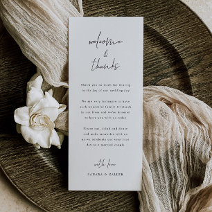 Accueil du jour de mariage et carte Merci
