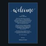 Accueil du jour de mariage moderne et cartes d'ide<br><div class="desc">Aujourd'hui Rustic Mariage Day Bienvenue,  Événements et Carte d'Itinéraire,  dans le thème bleu marine. #TeeshaDerrick</div>