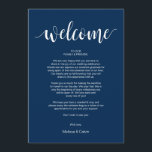 Accueil du jour de mariage moderne et cartes d'ide<br><div class="desc">Aujourd'hui Rustic Mariage Day Bienvenue,  Événements et Carte d'Itinéraire,  dans le thème bleu marine. #TeeshaDerrick</div>