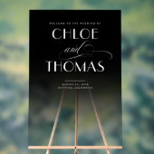 Accueil du Mariage Chic du bas transparent noir (Neutre)