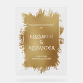 Accueil du Mariage Chic Gold Splash (Recto)