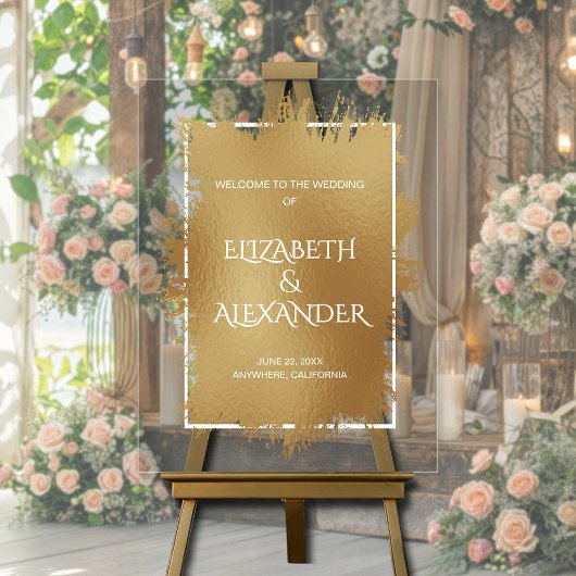 Accueil du Mariage Chic Gold Splash