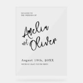 Accueil du Mariage de calligraphie minimaliste (Recto)