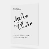 Accueil du Mariage de calligraphie minimaliste (Angle)