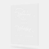 Accueil du Mariage de script blanc Tourbillonnant (Angle)