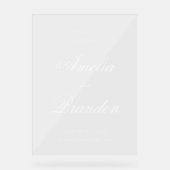 Accueil du Mariage de script blanc transparent (Recto)