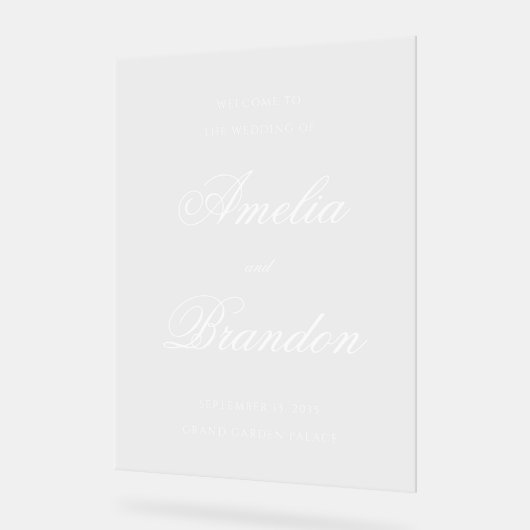 Accueil du Mariage de script blanc transparent (Angle)