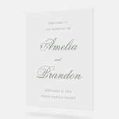 Accueil du Mariage de script vert clair formel (Angle)