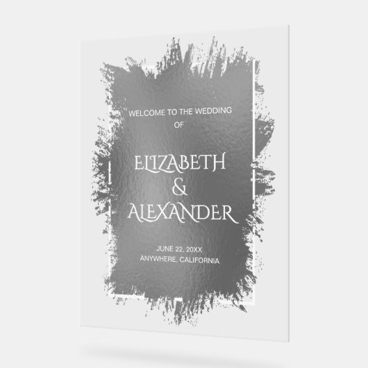 Accueil du Mariage de splash argenté chic (Angle)