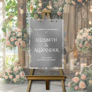 Accueil du Mariage de splash argenté chic