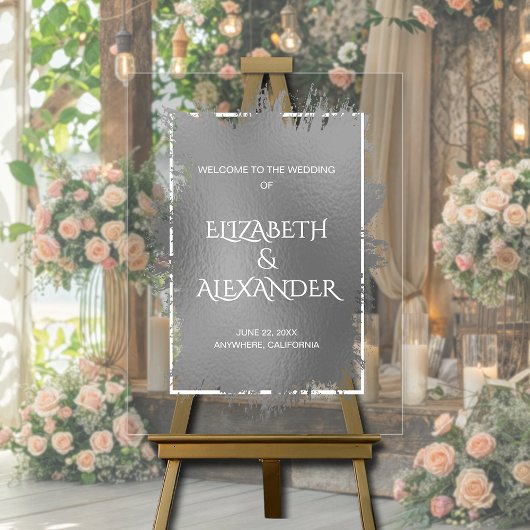 Accueil du Mariage de splash argenté chic