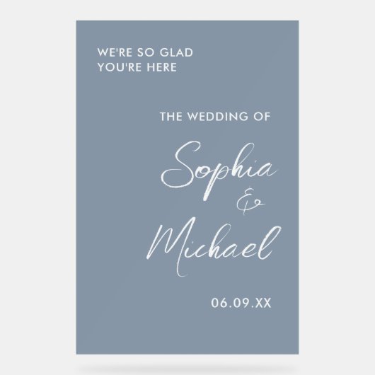 Accueil du Mariage Dusty Blue (Recto)