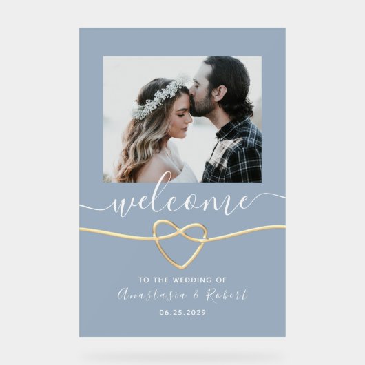 Accueil du Mariage Dusty Blue (Recto)