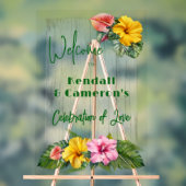 Accueil du Mariage Hawaiian Flowers (Neutre)