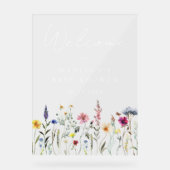 Accueil élégant Baby shower Fleur sauvage (Recto)