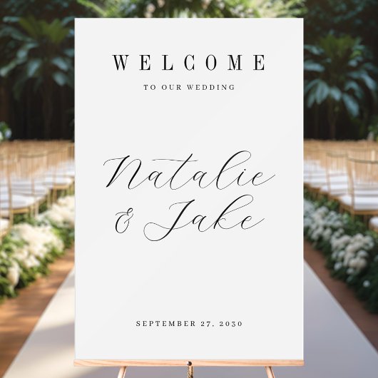 Accueil élégant minimaliste Mariage