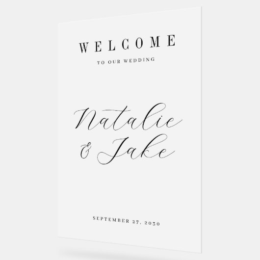 Accueil élégant minimaliste Mariage (Angle)