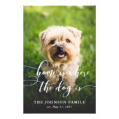 Accueil est où le chien est personnalisé Photo Art (Devant)