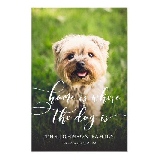 Accueil est où le chien est personnalisé Photo Art (Devant)